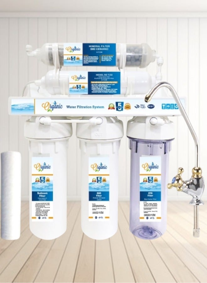 أورجانيك فلتر مياه 5 مراحل أورجانيك فيتنامي مع مرحلة أولى إضافية، نظام تنقية المياه - Image 1